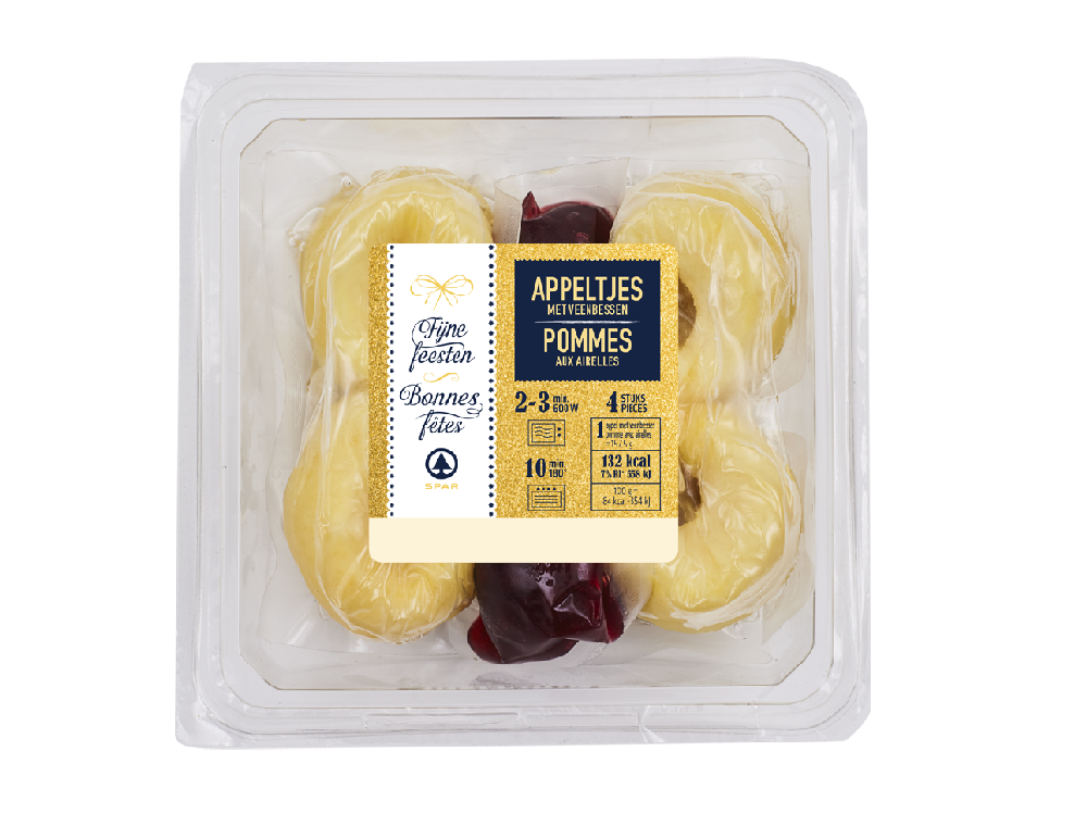 Appeltjes met veenbessen (4 stuks)