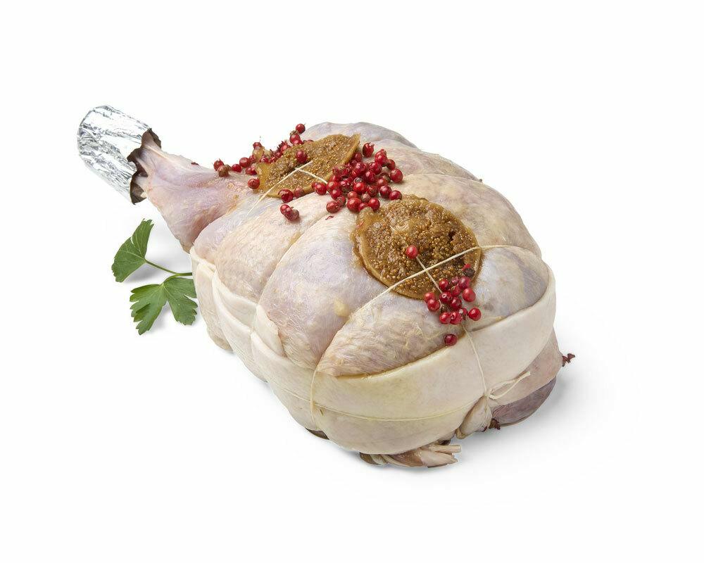 Halve kalkoen gevuld met foie gras (± 1,5 kg)