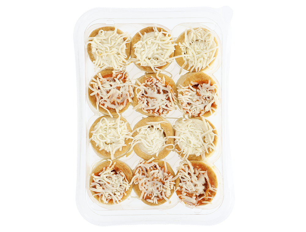 Bladerdeeghapjes (12 stuks): bolognese en kaas