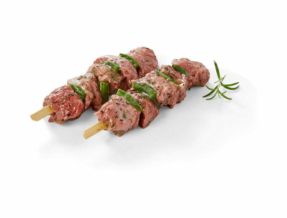 Rundsbrochettes basilicum/rozemarijn (2 x ± 150 g)