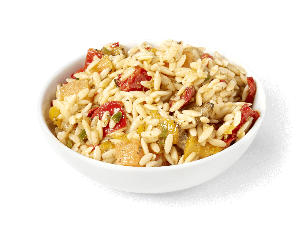 Pasta van risini met gegrilde groenten
