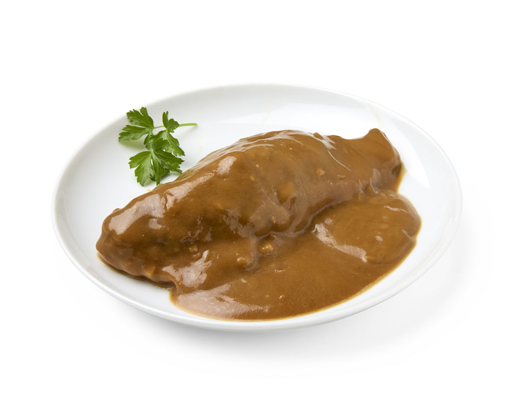 Parelhoenfilet met portoroomsaus