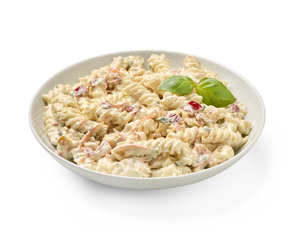 Fusilli met frisse dressing en groentjes