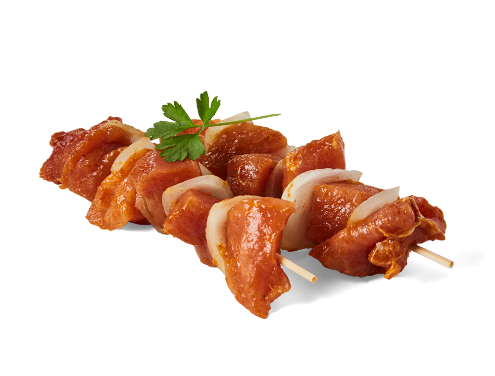 Brochette de porc marinée