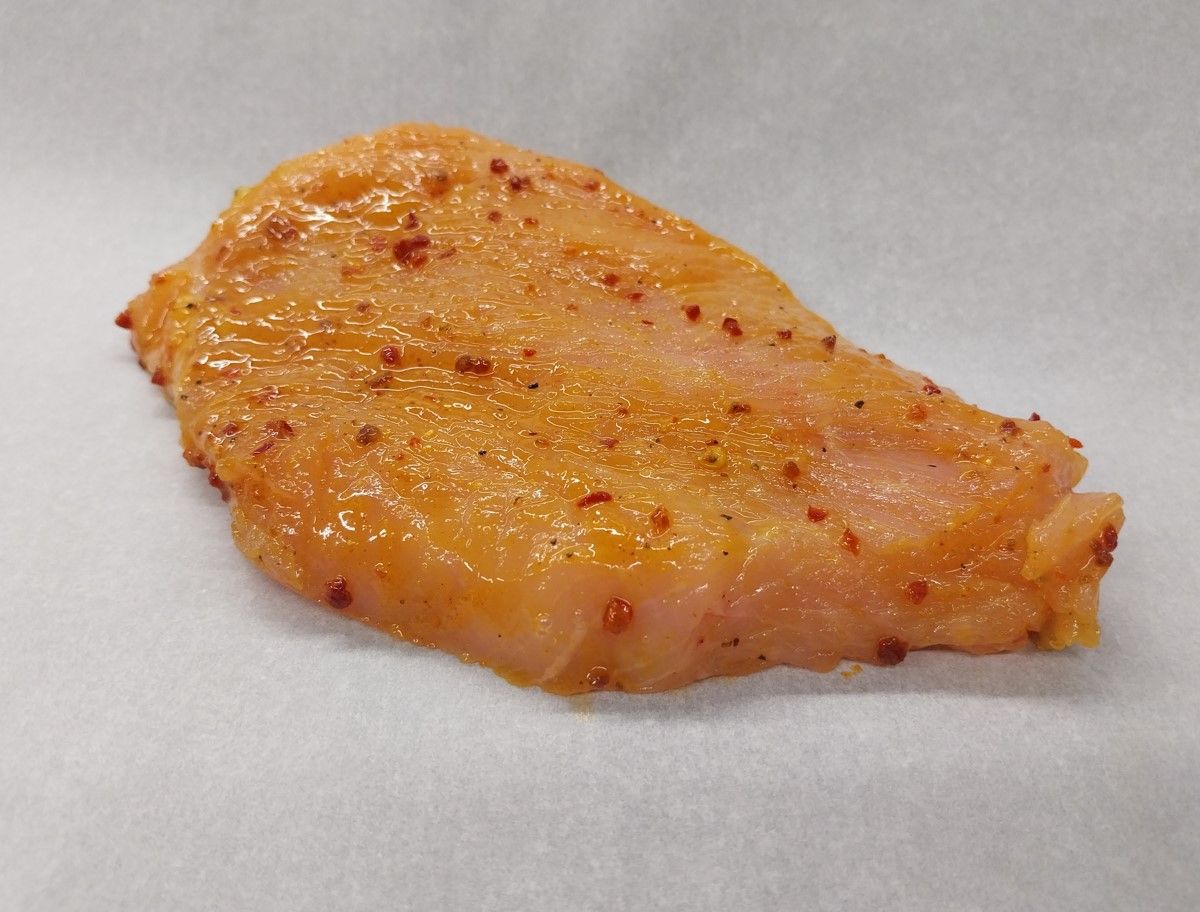 Escalope de dinde marinée